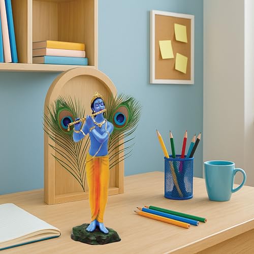BLADESMITH Standing Krishna Statue - Elegant Krishna Idol Small for Home Decor - Exquisite Krishna Idol Figurine for Spiritual Decor and Gift, Perfectly Crafted with Fine Details - Image 2