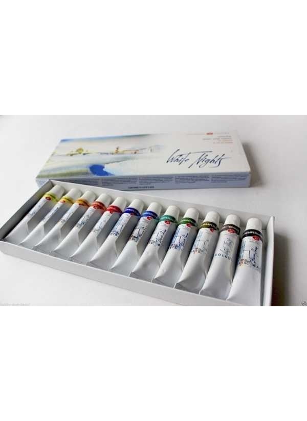 St. Petersburg White Nights Artists Watercolor Tube Watercolor 12 Colors 