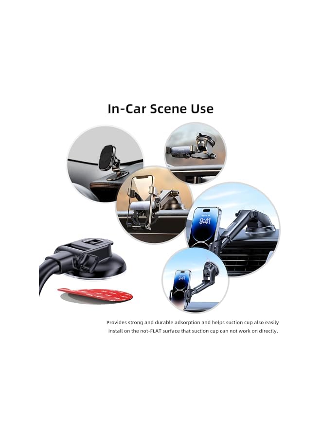 PROMASS promass Double Sided Adhesive Pads.promass VHB Sticky Dash Cam Mounting Tape.Car Mount Sticky Pad Replacement.Heavy Duty Tape Sticker for Cars Dashboard &Daily Use.Waterproof,Heat-resistant.Squares&Round,6Packs  - Image 4