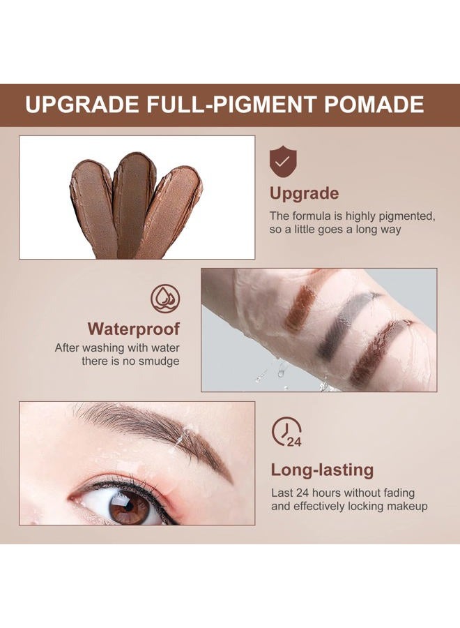 Simpout Eyebrow Stamp Stencil Kit for Beginner - Simpout Eye Brow Stamping Kit, Brow Stamp Trio Kit, 29 Brow Stencils, Brow Eyebrow Kit with Sponge Applicator, Waterproof Eyebrow Kit (E05 Dark Brown) - Image 4