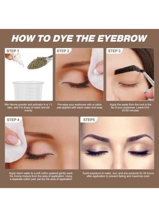 Simpout Eyebrow Stamp Stencil Kit for Beginner - Simpout Eye Brow Stamping Kit, Brow Stamp Trio Kit, 29 Brow Stencils, Brow Eyebrow Kit with Sponge Applicator, Waterproof Eyebrow Kit (E05 Dark Brown) - Image 5