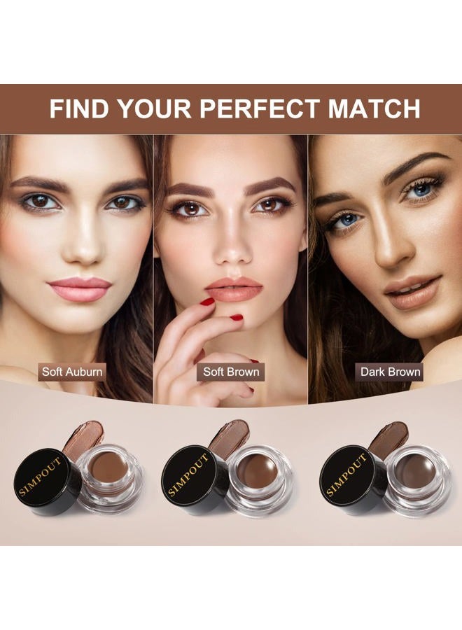 Simpout Eyebrow Stamp Stencil Kit for Beginner - Simpout Eye Brow Stamping Kit, Brow Stamp Trio Kit, 29 Brow Stencils, Brow Eyebrow Kit with Sponge Applicator, Waterproof Eyebrow Kit (E05 Dark Brown) - Image 3