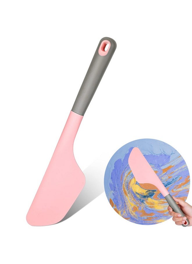 Perthlin Paint Spatula Silicone Spatula Silicone Art Painting Tools Art Supplies Spreading Paint Tools For Texturizing And Moving Paint Fluid Artist Painting Supplies Pink  - Image 1