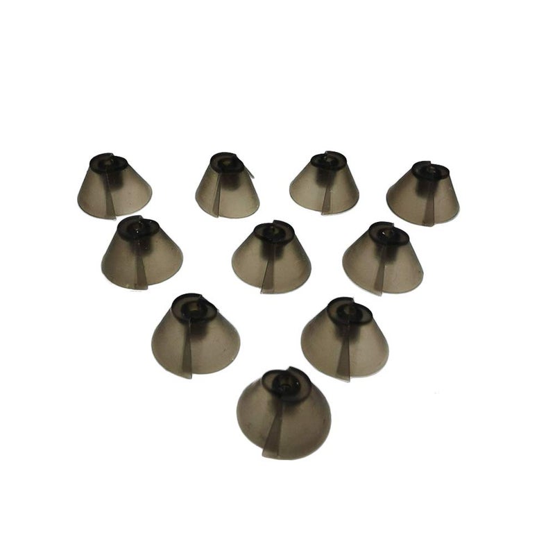 GN Resound Sure Fit Hearing Aid Standard Receiver Tulip Domes Dark Gray Split Ear Rub Piece Comfortable BTE Hearing Amplifier PSAP Kit Ear Tips Invisible Perfect for Open Air Open fit 10 pcs