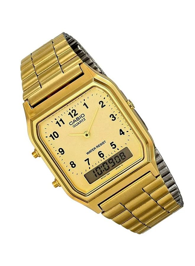 CASIO ساعة يد انالوج + رقمية من الستانلس ستيل AQ-230GA-9BMQ - Image 2