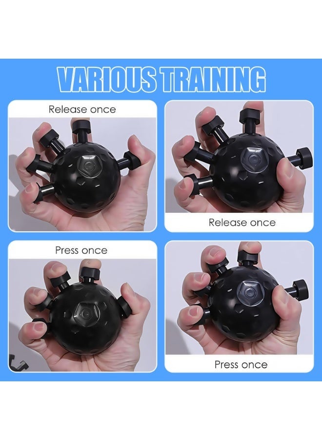 ZNARO Adjustable Hand Grip Strengthener, ABS Finger Exerciser Tool for Forearm and Grip Training, Portable Hand Trainer for Office and Travel (Black) - Image 3