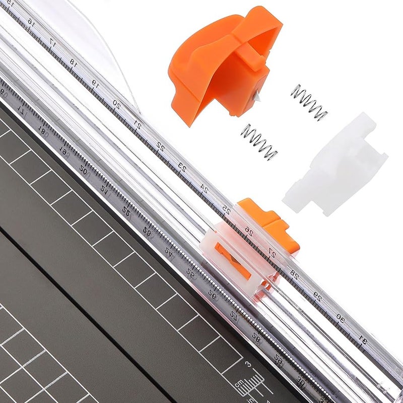 Firbon A4 Paper Cutter 12 Inch Titanium Paper Trimmer Scrapbooking Tool with Automatic Security Safeguard and Side Ruler for Craft Paper, Coupon, Label and Cardstock (Black) - Image 4