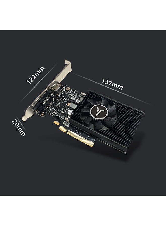 GT1030-4G D4 LP Gaming Graphic Card 4GB/64bit/DDR4 Memory 1152-1380MHz/2100MHz Frequency HD+DVI-D Output Ports