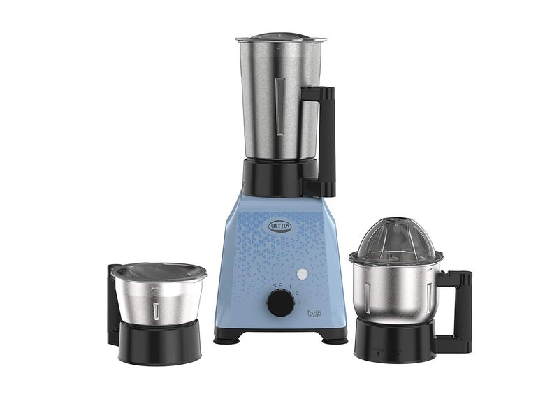 Ultra Ultra Topp Mixer Grinder - Blue | Fast and Heavy-Duty Grinding - 750W Motor with 5 Years Warranty | AISI 304 Food-Grade 3 Stainless Steel Jar - ABS Body, 3 Speed Regular + Pulse - Image 1