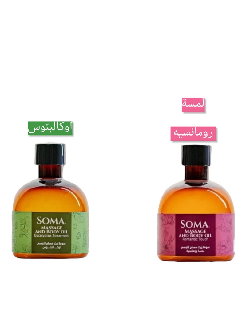 Romantic Touch and Eucalyptus Massage Oil Set, 170 ml