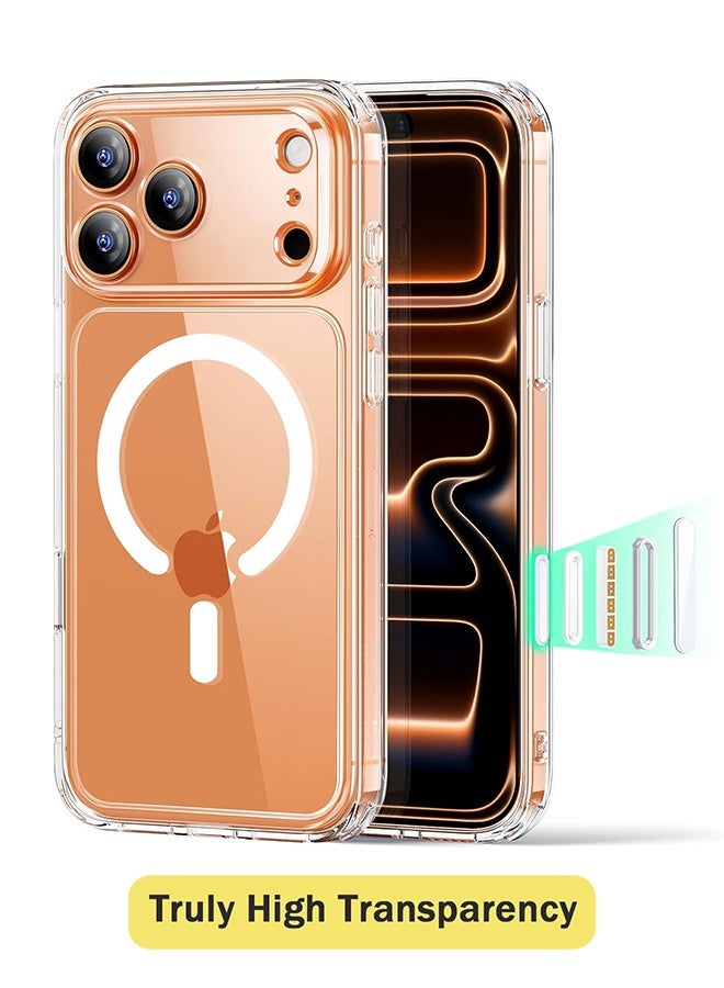 iPhone 17 Pro Case, Camera Control, Compatible with MagSafe, Shockproof Military-Grade Protection, Magnetic Phone Case Cover for iPhone 17 Pro, Classic Hybrid Case, Clear - Image 1
