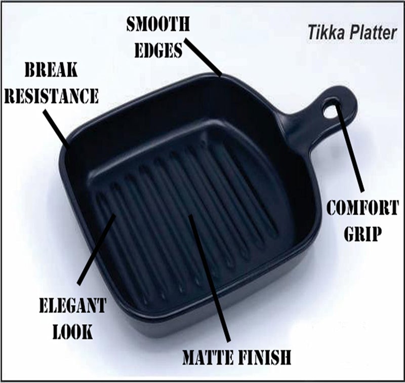 ZIDO (Pack of 1 Exclusive Multi Purpose Serving Platter for All Types of Snacks Like Noodles, Chilly Potato, Pasta, Chaap, Paneer Tikka, Tandoori Items and as Your Wish - Image 4
