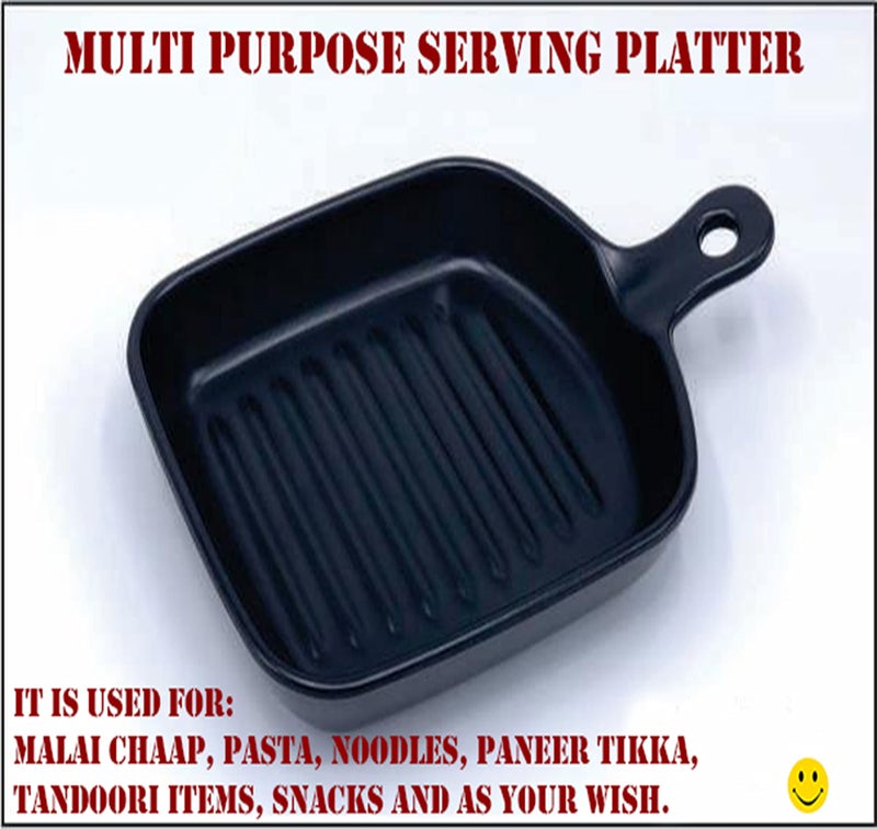 ZIDO (Pack of 1 Exclusive Multi Purpose Serving Platter for All Types of Snacks Like Noodles, Chilly Potato, Pasta, Chaap, Paneer Tikka, Tandoori Items and as Your Wish - Image 5