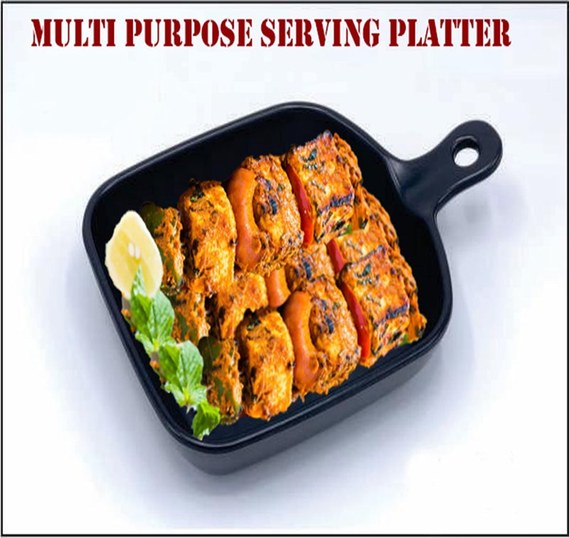 ZIDO (Pack of 1 Exclusive Multi Purpose Serving Platter for All Types of Snacks Like Noodles, Chilly Potato, Pasta, Chaap, Paneer Tikka, Tandoori Items and as Your Wish - Image 2