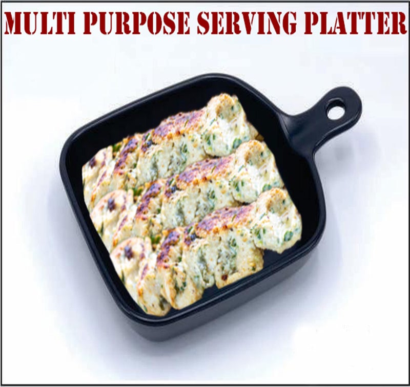 ZIDO (Pack of 1 Exclusive Multi Purpose Serving Platter for All Types of Snacks Like Noodles, Chilly Potato, Pasta, Chaap, Paneer Tikka, Tandoori Items and as Your Wish - Image 3