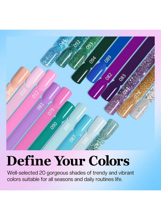 modelones - 20 Colors Dip Powder Nail Kit Starterocean Nude Style Nail Dip Kit Color For Diy Manicure Acrylic Dipping Powder Kit System With Essential Liquid Base&Top Coat Activator Brush Saver For Gift - Image 1