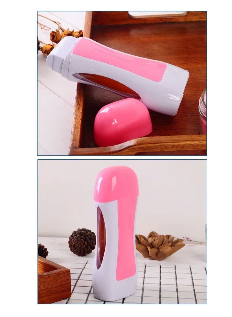 Laseta - Hair removal kit,Roll On Waxing Kit, Wax Heater Salon Hair Removal Machine Set Wax Heater Warmer + Wax Cartridge + Depilatory Paper Epilator for Arm Leg Armpit Face Beard Bikini - Image 1