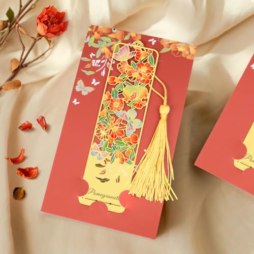 Kinsound Flower Book Mark with Tassel for Reading Women, Pretty Cute Hollow Butterfly Book Markers for Women, Men, Kids, Teachers, Students, Reading Accessories Gifts for Book Lovers（3PCS-Styple A） - Image 3