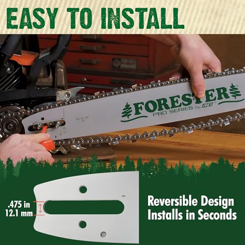FORESTER 18" Replacement Chainsaw Bar & Chain Combo - 18in Length, .325 Pitch, .063 Gauge, D025 Mount, 74 Drive Link - Replacement Chain Saw Parts Kit For Stihl - Image 4