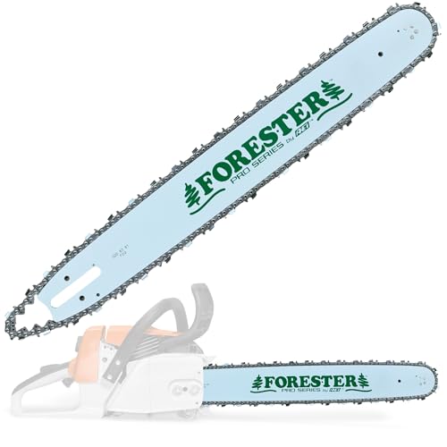 FORESTER 18" Replacement Chainsaw Bar & Chain Combo - 18in Length, .325 Pitch, .063 Gauge, D025 Mount, 74 Drive Link - Replacement Chain Saw Parts Kit For Stihl - Image 1