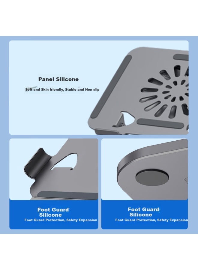Ecola A39sv-cp Silver Laptop Stand Cooling Fan Adjustable Height Vertical Cooling Rack - Image 5