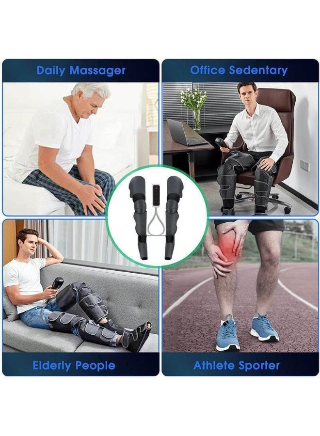 JOUDIYA Leg Massager with Air Compression and Heating, Foot and Calf Massager for Blood Circulation and Pain Relief, 3 Intensities, 3 Vibration Modes, 6 Massage Modes, Adjustable Velcro Straps, Portable Design for Home, Office, Workout Recovery - Image 3