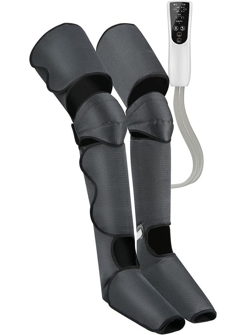 JOUDIYA Leg Massager with Air Compression and Heating, Foot and Calf Massager for Blood Circulation and Pain Relief, 3 Intensities, 3 Vibration Modes, 6 Massage Modes, Adjustable Velcro Straps, Portable Design for Home, Office, Workout Recovery - Image 1