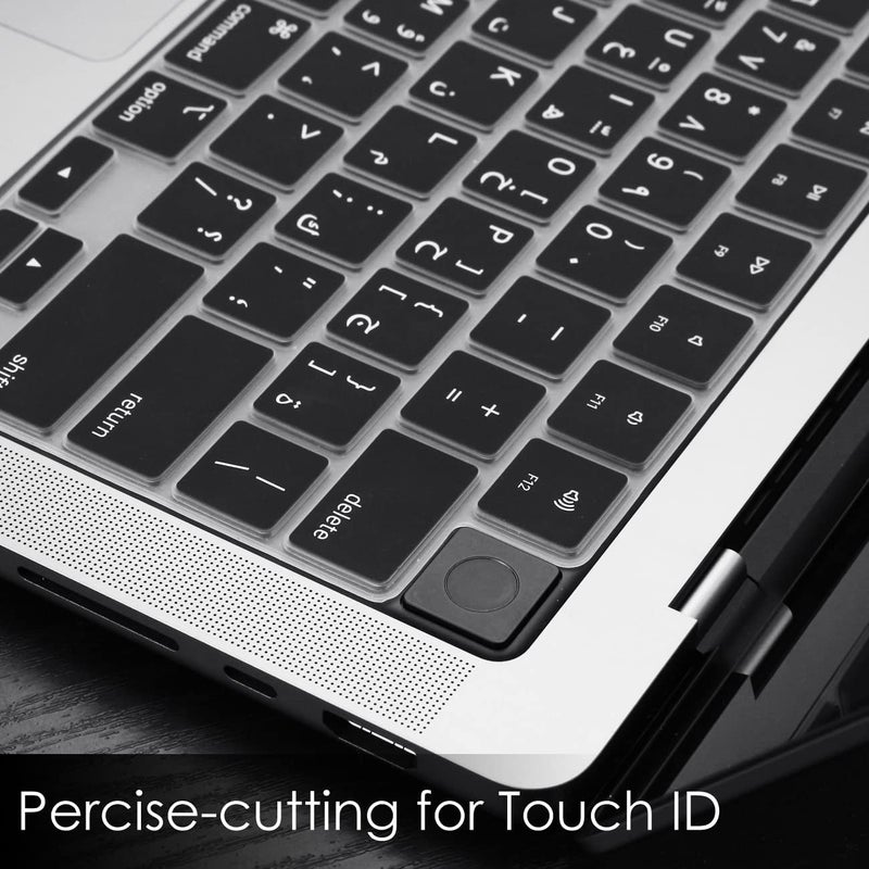 ProElife Arabic Keyboard Cover Skin for 2024-2022 MacBook Air 13.6 15 inch M3 M2 A3113/A3114/A2681/A2941 & 2023-2021 MacBook Pro 14 16.2 inch M3 M2 M1 Pro/Max A2918/A2992/A2779/A2780/A2991 Accessory - Image 4