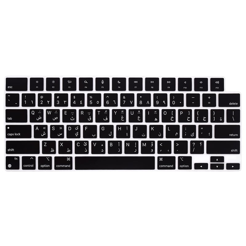 ProElife Arabic Keyboard Cover Skin for 2024-2022 MacBook Air 13.6 15 inch M3 M2 A3113/A3114/A2681/A2941 & 2023-2021 MacBook Pro 14 16.2 inch M3 M2 M1 Pro/Max A2918/A2992/A2779/A2780/A2991 Accessory - Image 1