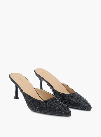 Flora Bella By Shoexpress Women Metallic Slip-On Crystal Sandals