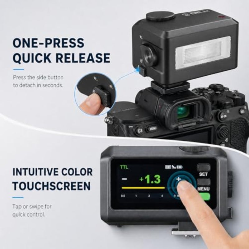 فلاش IT30Pro L Mini TTL لكاميرات Leica، نظام X لاسلكي 2.4G، HSS 1/8000s، فلاش مدمج على الكاميرا يعمل باللمس لـ SL/SL2/SL3/Q2/M10 - Image 4