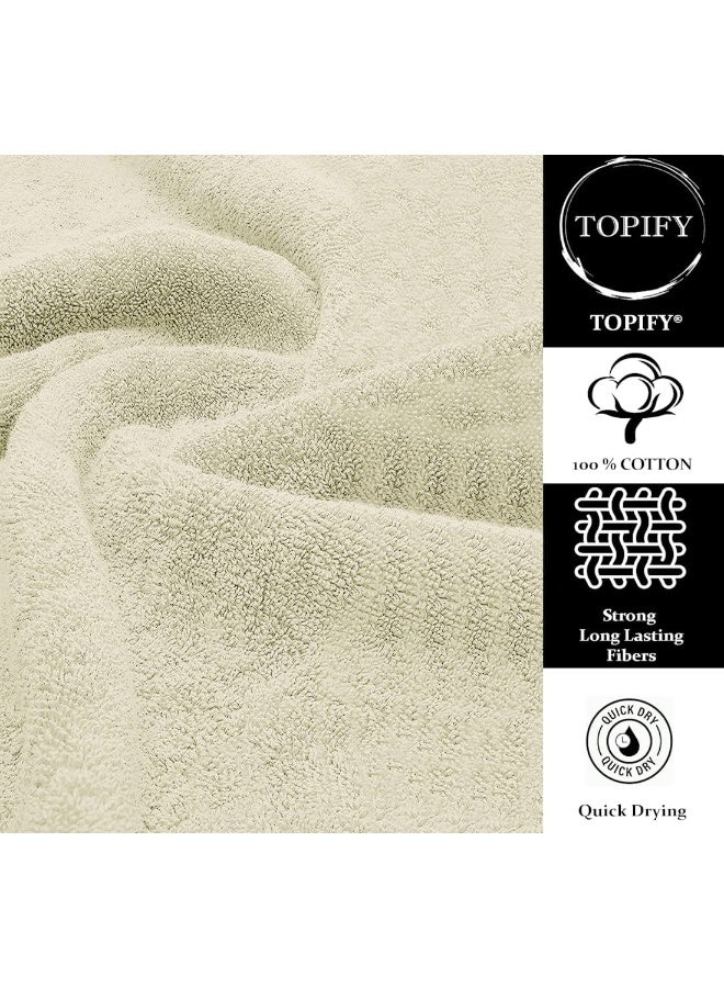 Topify Premium Bath Towels Set Pack of 2  Soft Cotton Bath Towels 70x140 cm, 600 GSM  Soft Feel, , Highly Absorbent Durable Towels, Perfect for Daily Use  Lightweight Spa Towel (S)  - Image 5