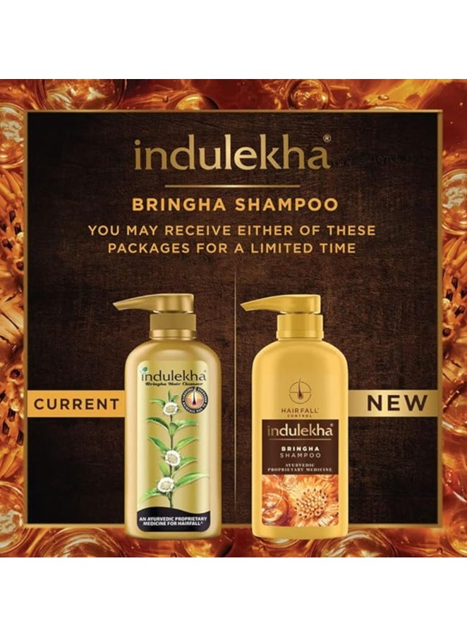 INDULEKHA - Indulekha Bringha, Shampoo, 580ml, for Hair Fall Control, with Bringharaj Extracts, Amla, Shikakai, Paraben-Free, for Men & Women - Image 1