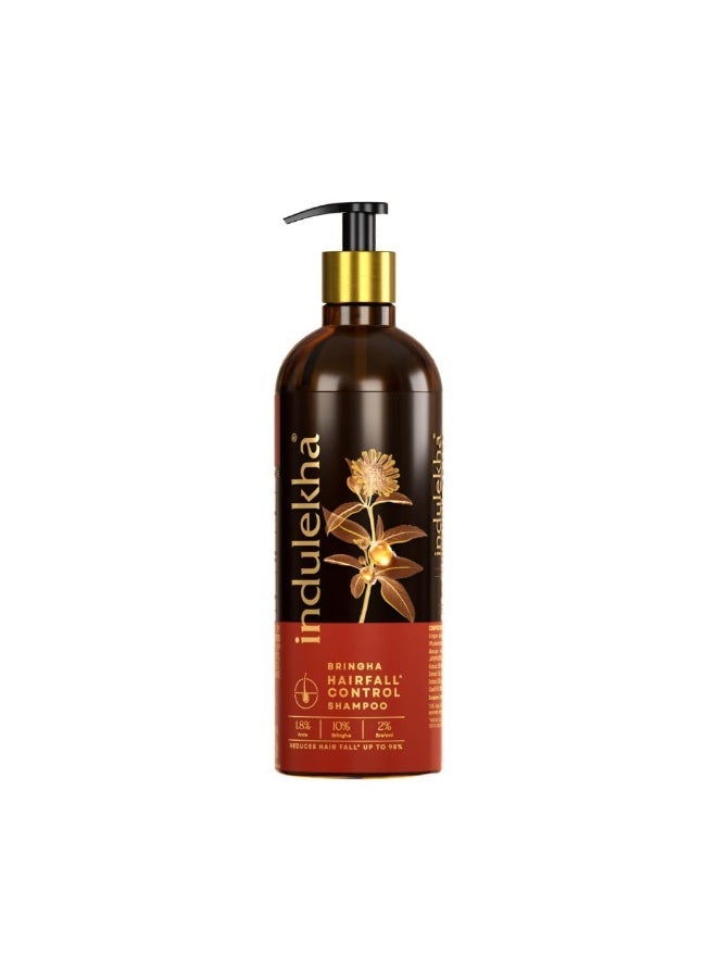 Indulekha Bringha, Shampoo, 580ml, for Hair Fall Control, with Bringharaj Extracts, Amla, Shikakai, Paraben-Free, for Men & Women - Image 1