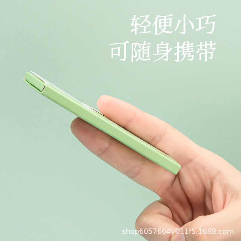 Facial Oil-Absorbing Paper Facial Female Student Facial Oil Control Men And Women Oil-Absorbing Facial Tissue Suede Mirror Box Powder Puff Oil-Absorbing Paper - Image 5