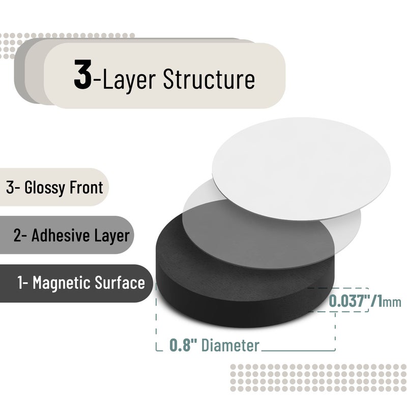 Mr. Pen- Self Adhesive Magnet Dots, 120 Pcs, Magnets for Crafts With Adhesive Backing, Magnetic Tape, Circle Magnets, Stickers for Crafts - Image 3