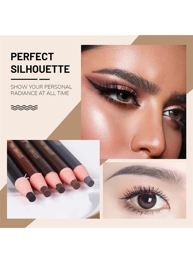 Ownest 6 Pcs Pull Cord Peel-off Eyebrow Pencil Tattoo Makeup and Microblading Supplies Set for Marking, Filling and Outlining, Waterproof and Durable Permanent Eyebrow Liner-Grey - Image 5