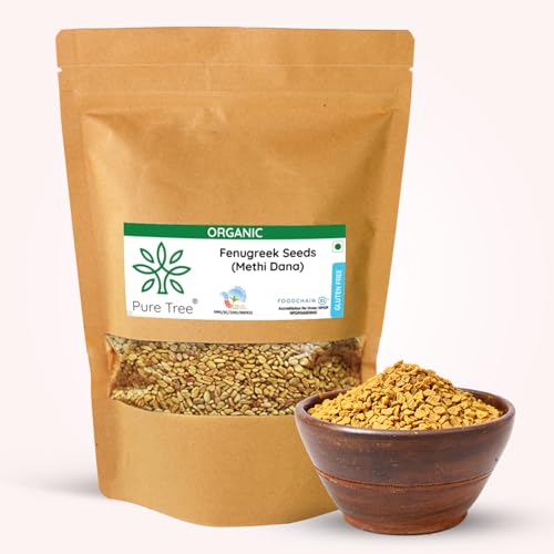 Pure Tree Certified Organic Methi Dana | 250 g | Organic Fenugreek Seeds | Methi Seeds Whole Spices | Menthulu Seeds | Vendayam | Rich in Aroma and Flavour - Image 1