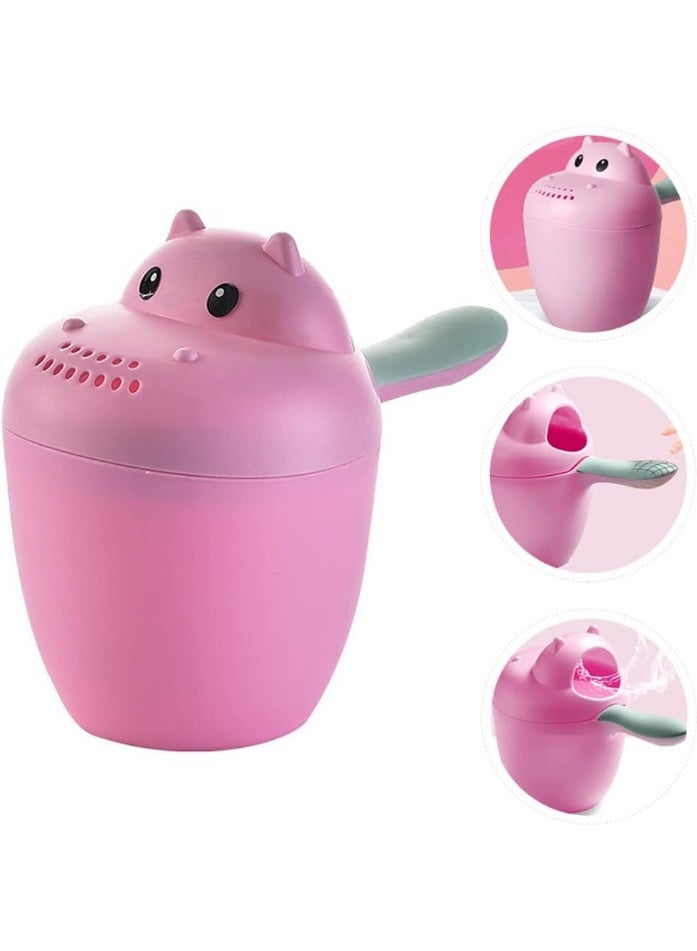 Meetion Baby Bath Rinse Cup Protecting Infant Eyes, Cute Hippo Shape Baby Rinse Cup, Bath Cup, Wash Hair Cup Child Shower Baby Shower Water Scoop, One Size Fits All - Image 4