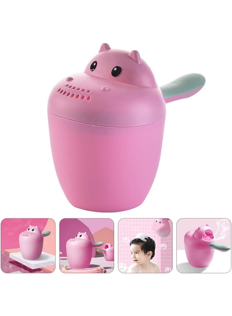 Meetion Baby Bath Rinse Cup Protecting Infant Eyes, Cute Hippo Shape Baby Rinse Cup, Bath Cup, Wash Hair Cup Child Shower Baby Shower Water Scoop, One Size Fits All - Image 2