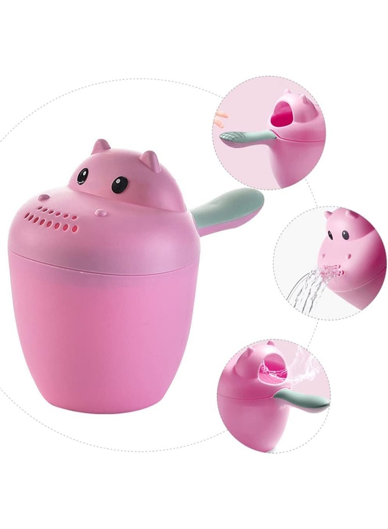 Meetion Baby Bath Rinse Cup Protecting Infant Eyes, Cute Hippo Shape Baby Rinse Cup, Bath Cup, Wash Hair Cup Child Shower Baby Shower Water Scoop, One Size Fits All - Image 5