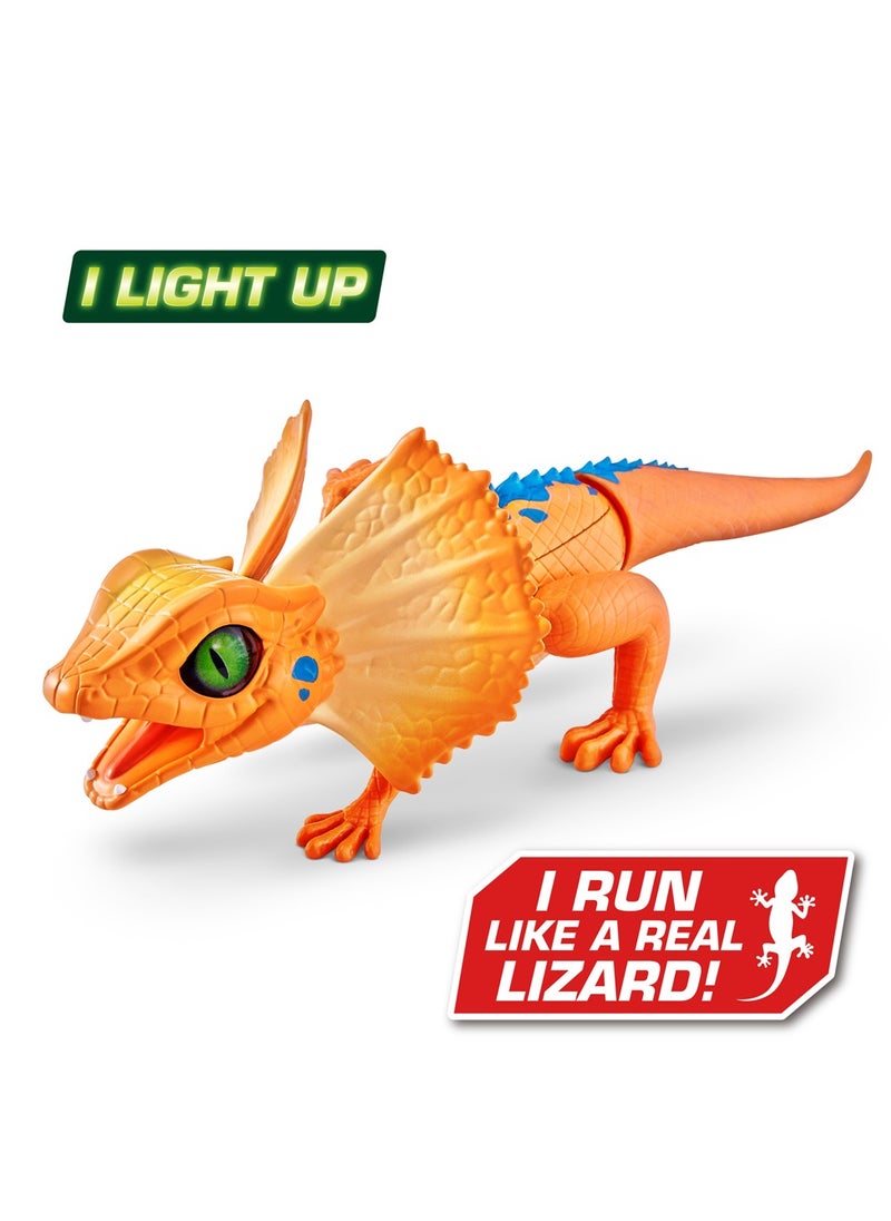 ROBO ALIVE ZURU ROBO ALIVE Robotic Pet Frilled Neck LIZARD for Ages 3+ (Orange)  - Image 2