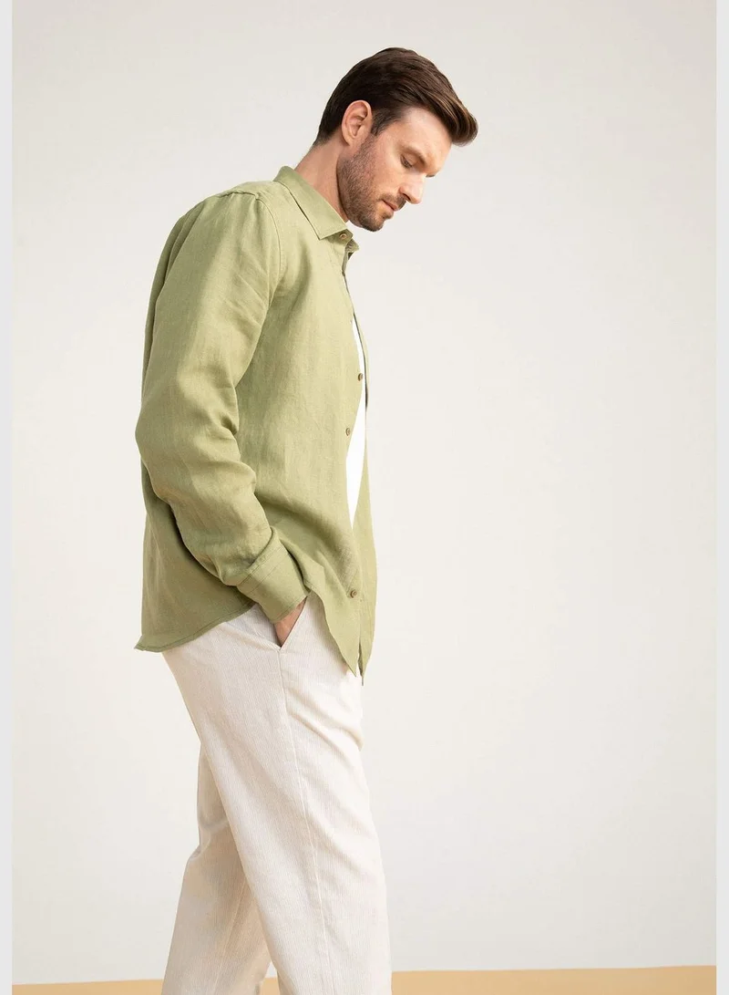 ديفاكتو Modern Fit Long Sleeve Shirt