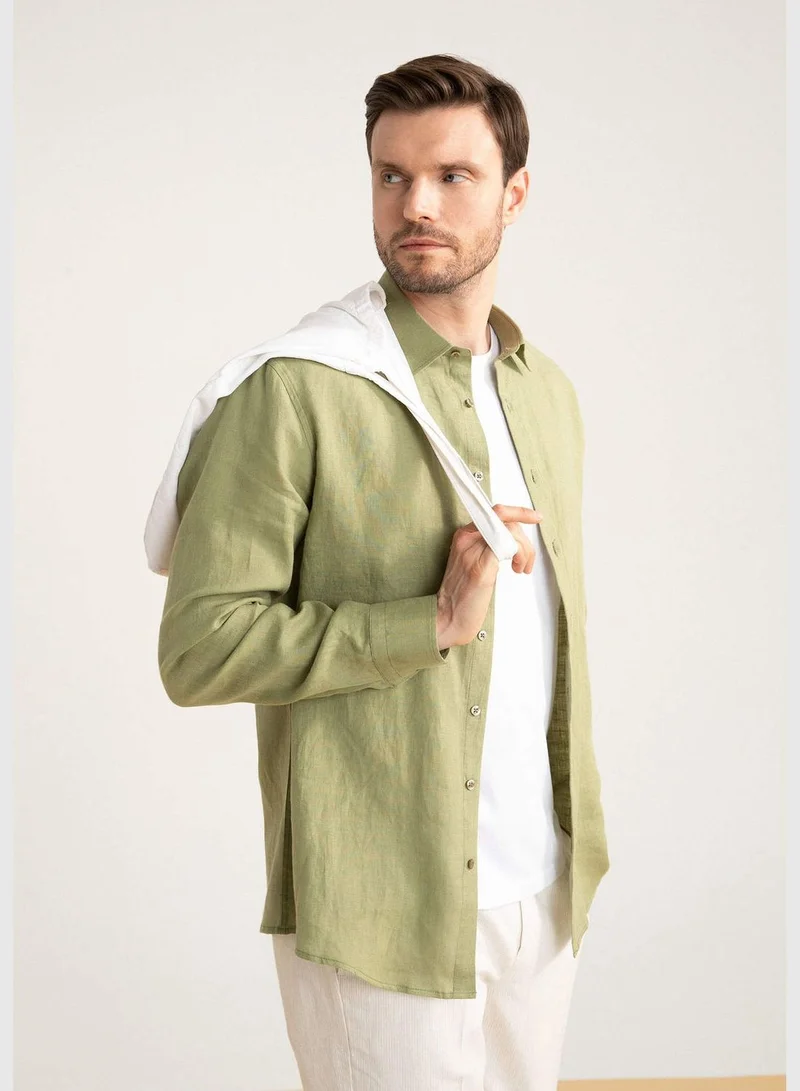 ديفاكتو Modern Fit Long Sleeve Shirt