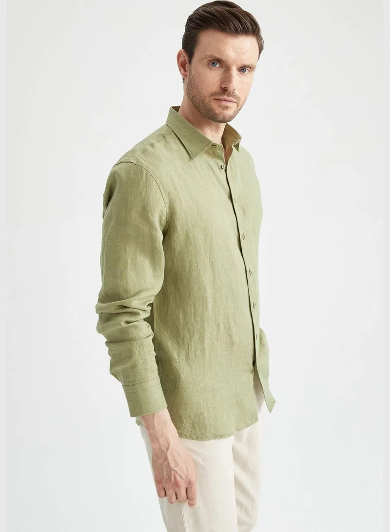 ديفاكتو Modern Fit Long Sleeve Shirt