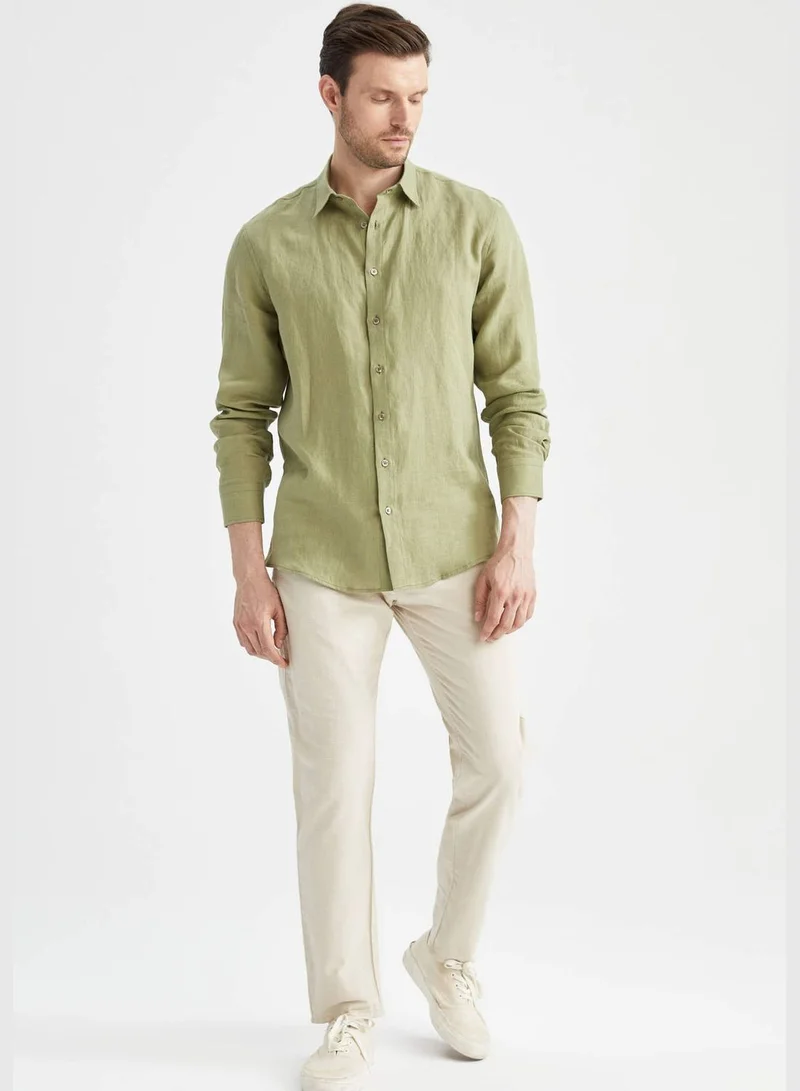 ديفاكتو Modern Fit Long Sleeve Shirt