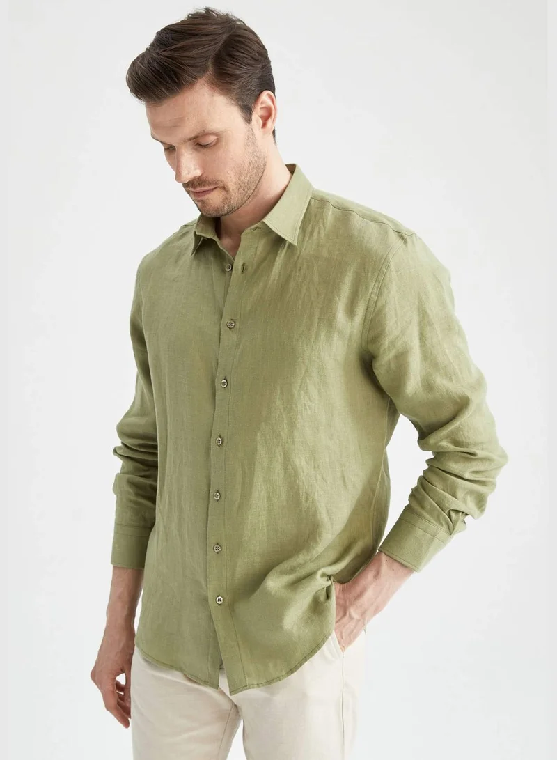 ديفاكتو Modern Fit Long Sleeve Shirt
