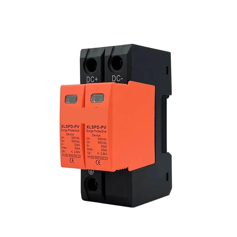 2P 500V DC Surge Protector SPD 20 40kA Solar PV Surge Suppressor Circuit Breaker - Image 3