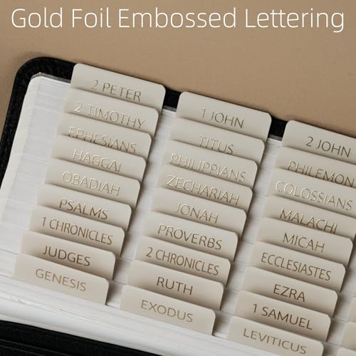 UPAFEXXI-Laminated Bible Tabs with Book Summaries(Gold Foil Embossed Lettering), Bible Tabs for Women and Men, Reposition Large Print Stickers, Easy to Read, 80Chapters Labels for Easy Navigation - Image 3