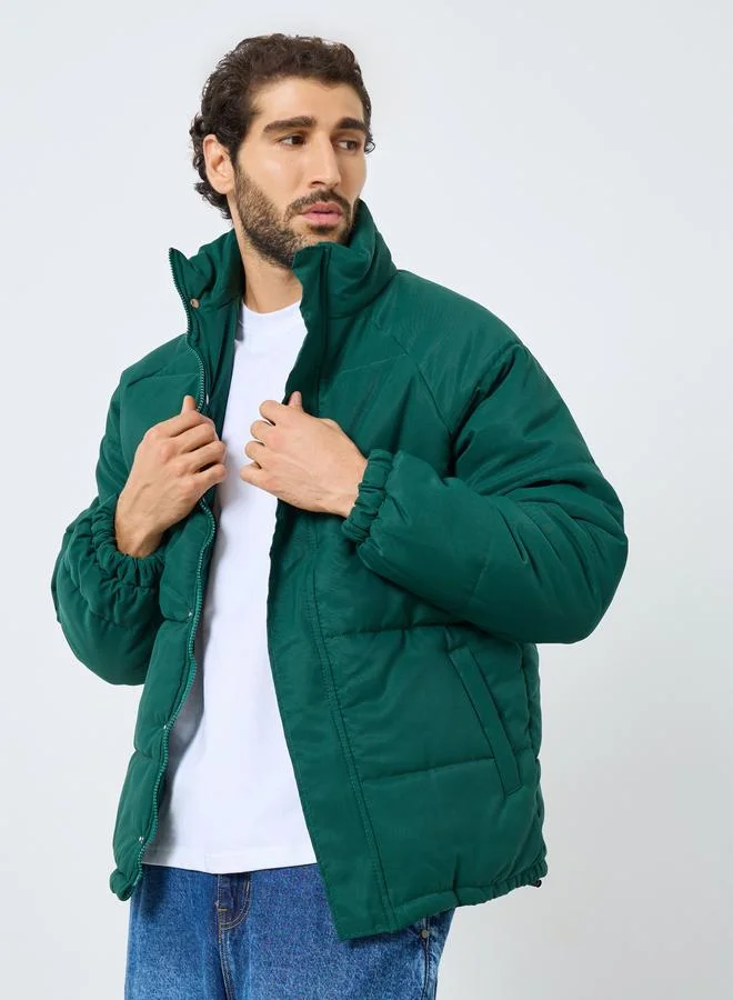 ستايلي جاكيت بافر بقصة مريحة